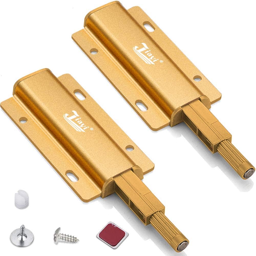 JIAYI Push to Open Door Latch 2 Pack Push Latches Heavy Duty for Touch Latches