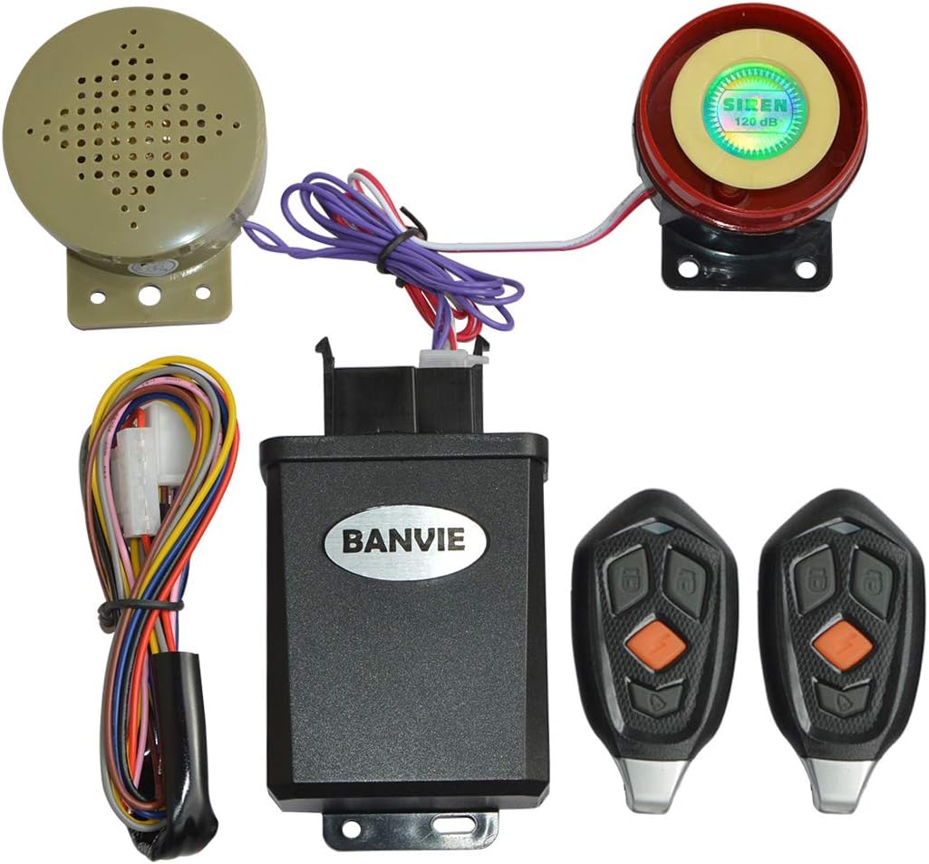Generic BANVIE Speaking Motorcycle Alarm System with voicing Out