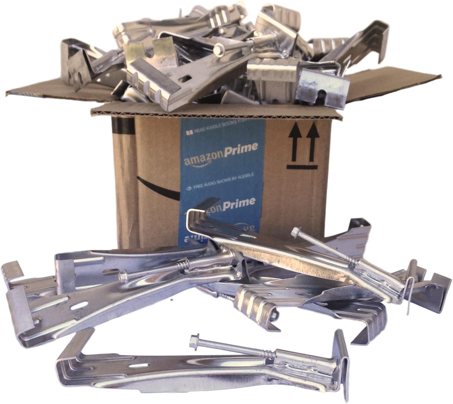 US Aluminum Speed Screw 6 inch gutter hanger with clip 25 pack