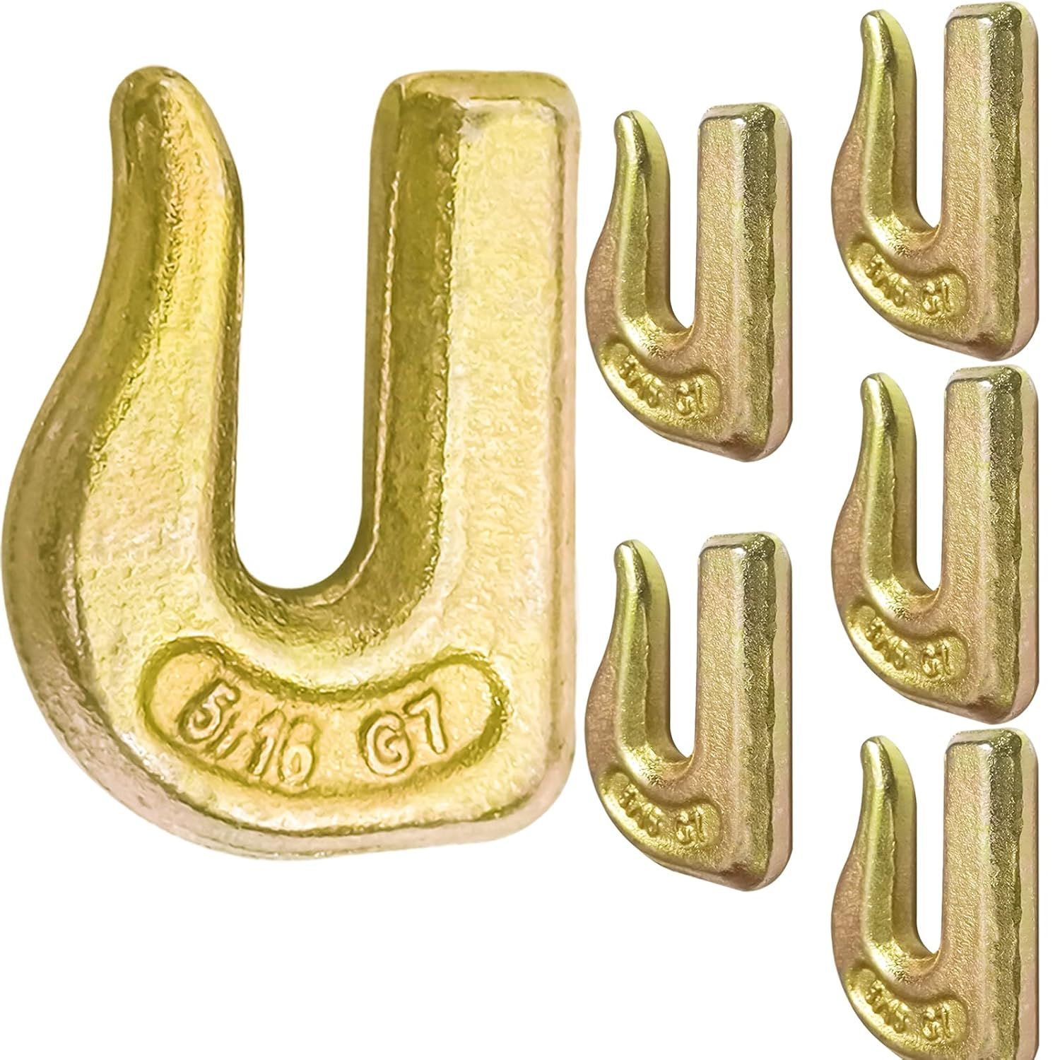 Generic 6Pack Weld On Chain Hooks, 5/16" Clevis Grab Hooks for Tractor