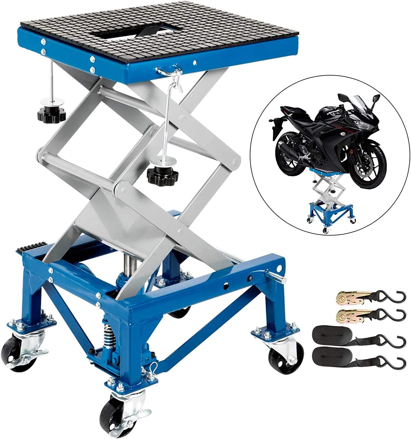 VEVOR 300LBS Motorcycle Jack, Hydraulic Motorcycle Scissor Jack
