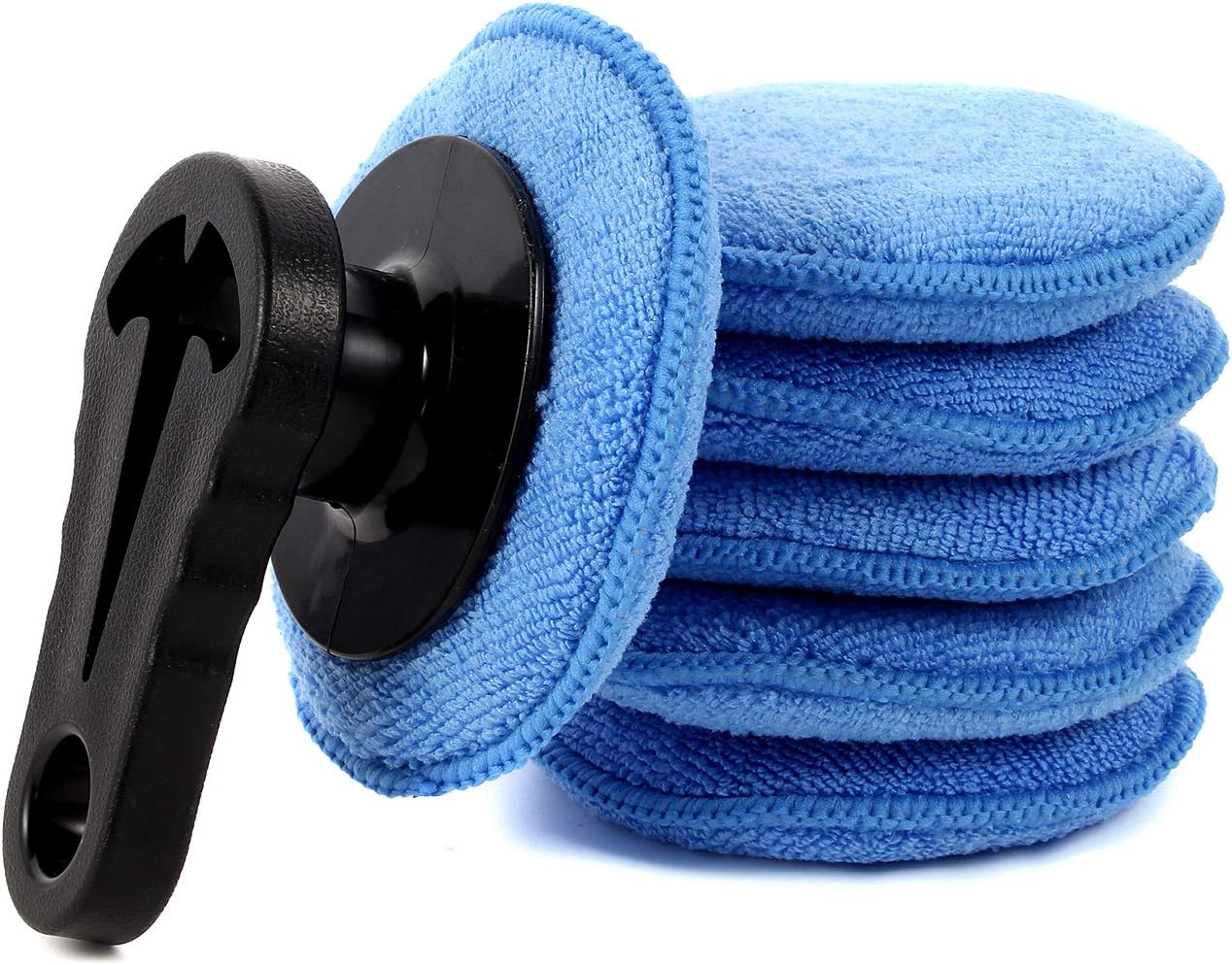 FANSI NLHXCMK 7 Pcs Car Wax Applicator Pads Kit 4.7 inch Microfiber