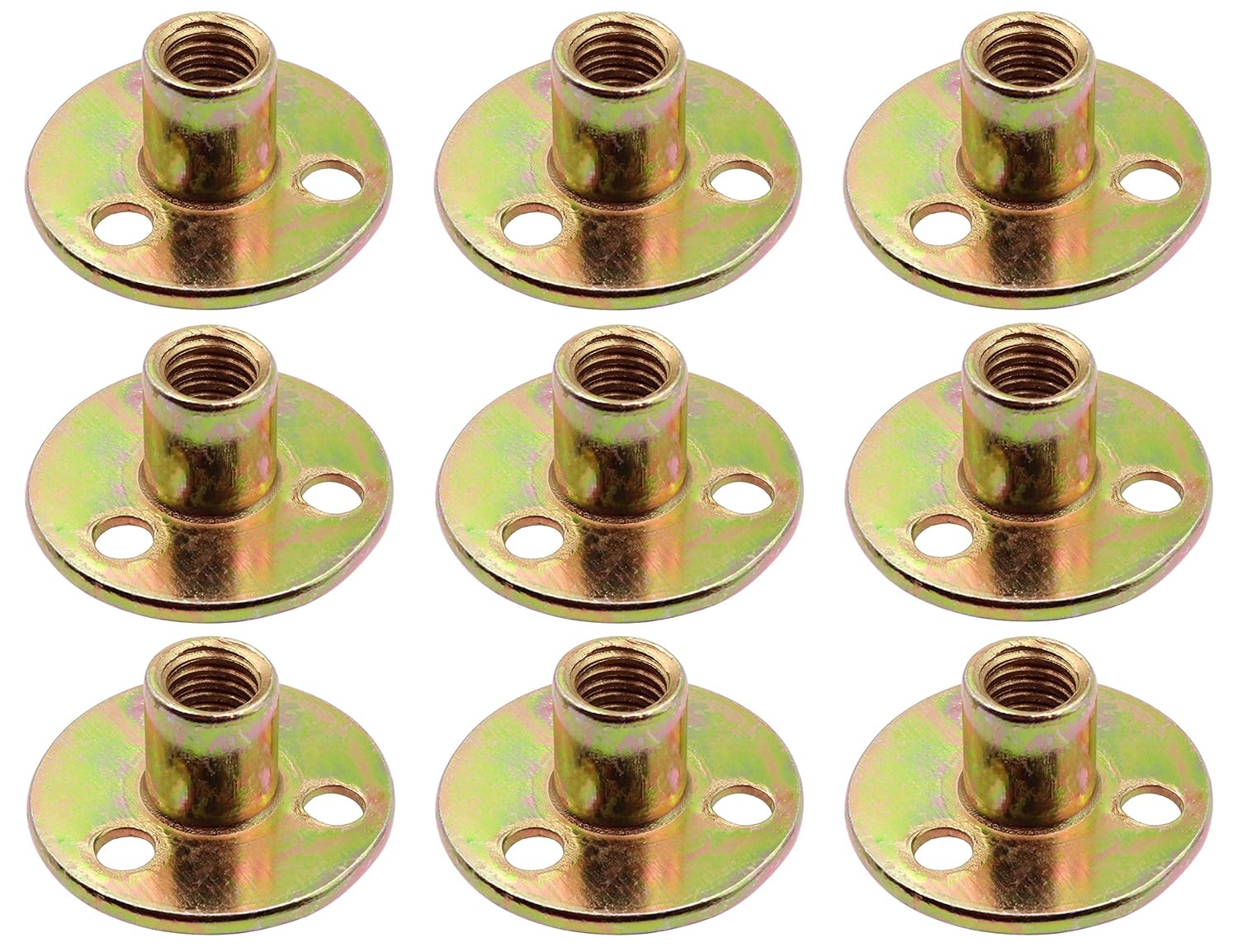 Generic LBY 14pcs 3/8"17 Brad Hole Tee Nut Carbon Steel TNut, 3Hole